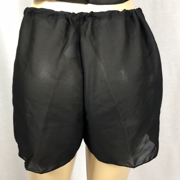 Zuliana black drawstring cover up shorts Made in USA New With Tags - Picture 2 of 2